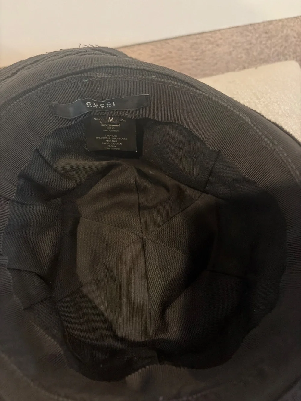 Gucci web sun canvas hat